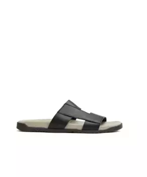 Анатомические мужские кожаные сандалии CASTELL MENORCA, черный