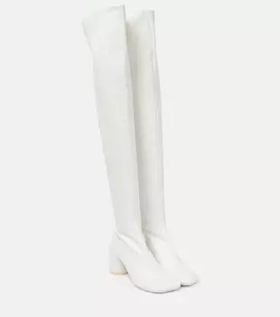 Анатомические сапоги из искусственной кожи MM6 Maison Margiela, белый