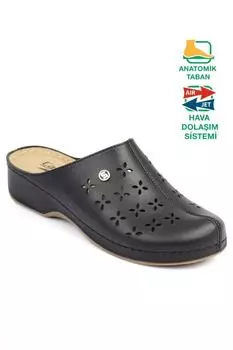 Анатомические тапочки для мам на мягкой удобной подошве на танкетке Capone Outfitters, черный