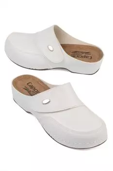 Анатомические тапочки для мам на мягкой удобной подошве на танкетке Capone Outfitters, белый