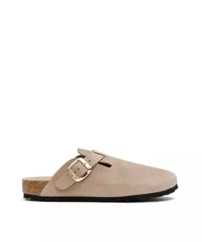 Анатомические женские кожаные сабо CASTELL MENORCA, бежевый