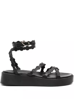 Ancient Greek Sandals сандалии Aspis на платформе, черный