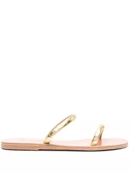 Ancient Greek Sandals сандалии Echidna на плоской подошве, золотистый