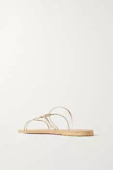 ANCIENT GREEK SANDALS сандалии Pyr из металлизированной кожи с украшением