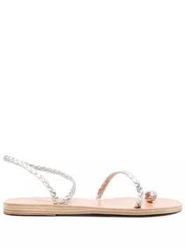 Ancient Greek Sandals сандалии с плетеными ремешками, серебристый