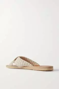 ANCIENT GREEK SANDALS Тайские шлепанцы крючком, кремовый