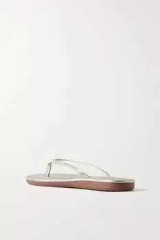 ANCIENT GREEK SANDALS Вьетнамки Saionara из металлизированной кожи, золото