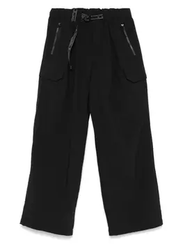 And Wander брюки с поясом, черный