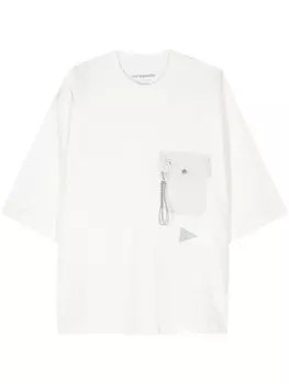 And Wander футболка с логотипом, белый