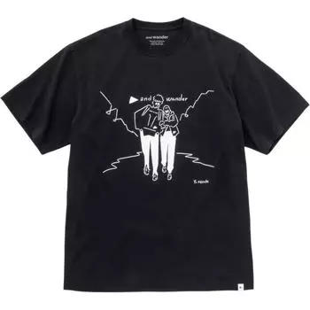 And Wander Футболка унисекс черная