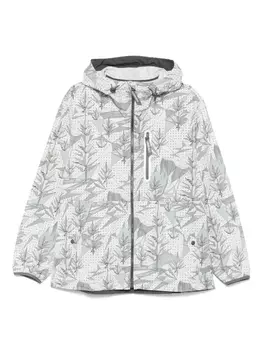 And Wander куртка с графичным принтом, серый