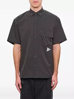 And Wander рубашка с короткими рукавами, серый