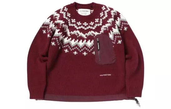 And Wander Свитер унисекс красные