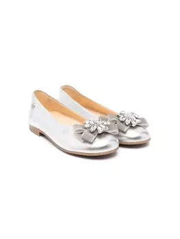 ANDANINES балетки с кристаллами, серебристый