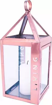 Андас-свеча-фонарь "Живой" Andas 18х45х18 см, розовый