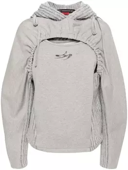 Andersson Bell худи с вырезами, серый