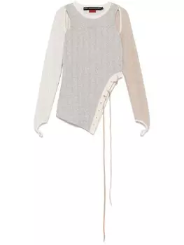 Andersson Bell косы вырезанный топ, серый