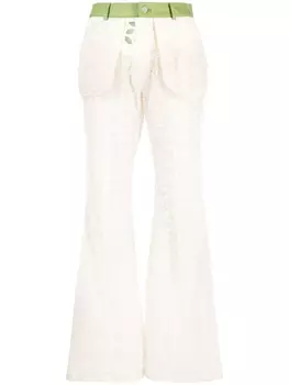 Andersson Bell расклешенные брюки со вставками, белый
