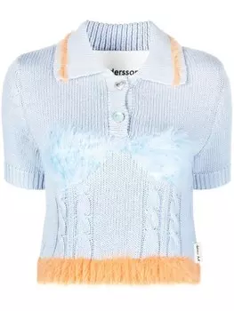 Andersson Bell рубашка поло с контрастной отделкой, синий