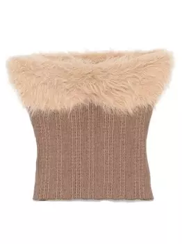 Andersson Bell Волосатый топ, коричневый