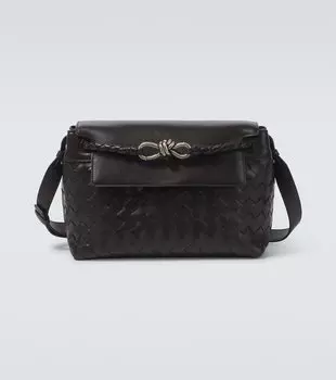 Andiamo Knot маленькая кожаная сумка-мессенджер Bottega Veneta, Fondant-Vintage Si