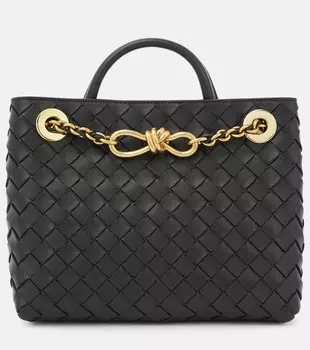 Andiamo маленькая кожаная сумка-тоут Bottega Veneta, черный