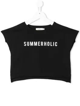 Andorine футболка с принтом Summerholic, черный