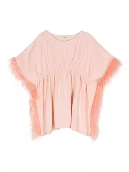 Andorine платье с перьями, розовый