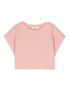 Andorine укороченная фактурная футболка, розовый