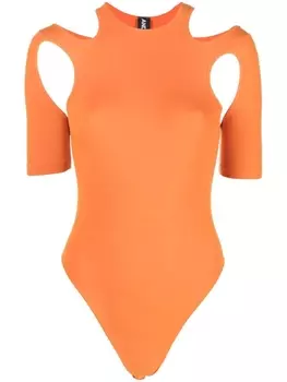 ANDREDAMO боди с вырезами, оранжевый