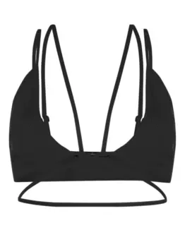 ANDREDAMO бюстгальтер в рубчик, черный