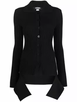 ANDREDAMO кардиган в рубчик, черный