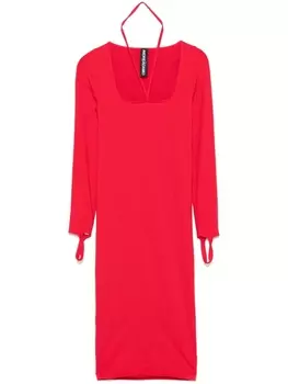 ANDREDAMO платье миди из джерси, красный