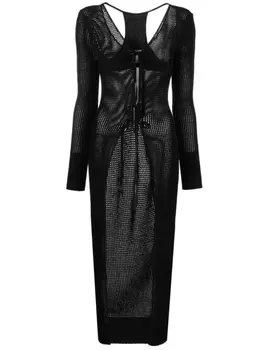 ANDREDAMO полупрозрачный кардиган, черный