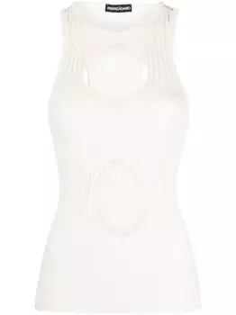 ANDREDAMO топ с вырезами, белый