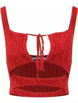 ANDREDAMO топ с вырезом, красный