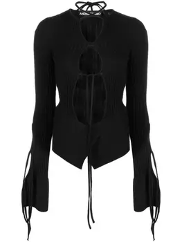 ANDREDAMO топ в рубчик, черный