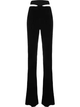 ANDREDAMO трикотажные брюки с завышенной талией, черный