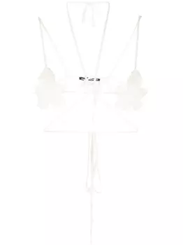 ANDREDAMO трикотажный топ-бра, белый