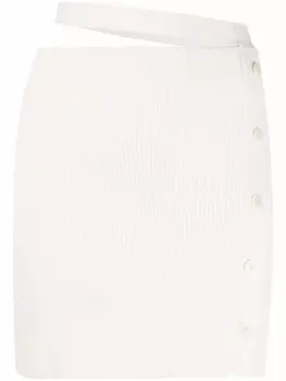 ANDREDAMO юбка в рубчик, белый