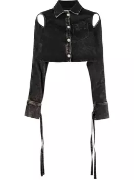 ANDREDAMO укороченная куртка с вырезами, черный