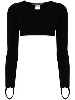 ANDREDAMO укороченный топ, черный