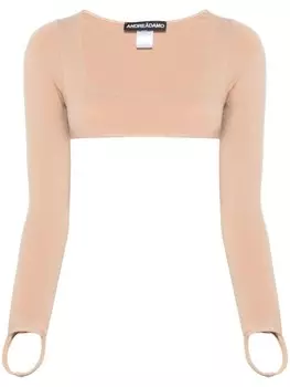 ANDREDAMO укороченный топ, серый