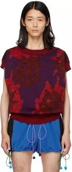 ANDREJ GRONAU Эксклюзивный красный жилет SSENSE