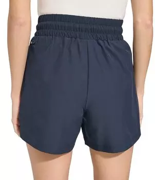 Andrew Marc Sport Commuter Active Шорты без застежки с эластичной резинкой на талии и карманами с высокой посадкой, синий