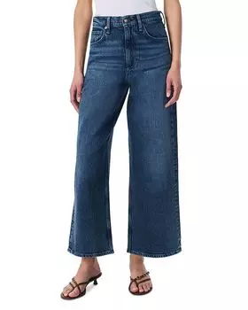 Андрюшины джинсы с высокой посадкой и широкими штанинами до щиколотки Adeline rag & bone, синий