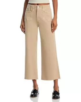Anessa High Rise Wide Leg Jeans in Vintage Soft Sand – Джинсы Anessa с высокой посадкой и широкими штанинами, цвет Vintage Soft Sand PAIGE, коричневый/бежевый