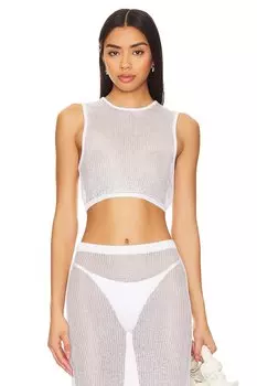 Анетт прозрачный топ Camila Coelho, белый