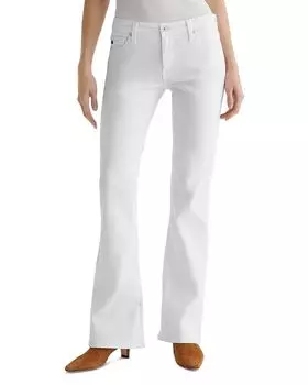 Ангел Джинсы с низкой посадкой и расклешенными штанинами в цвете Gallery White AG, белый