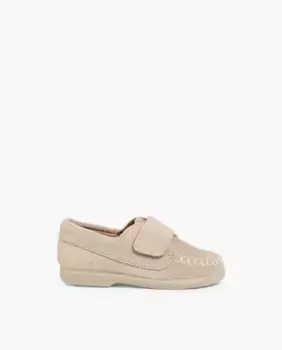 Английская детская обувь замшевая клейкая лента Pisamonas, бежевый